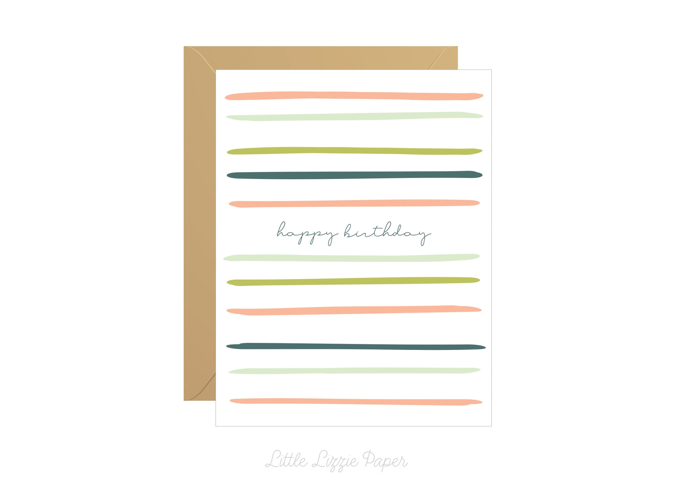 Happy Birthday Card – Friendship Card – Folded 4.25 x 5.5 Greeting Card – Social Stationery