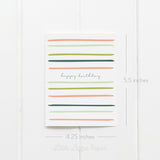 Happy Birthday Card – Friendship Card – Folded 4.25 x 5.5 Greeting Card – Social Stationery