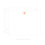 Heart Flat Note Card – Friendship Card – Flat 5.5 x 4.25 Note Card – Social Stationery