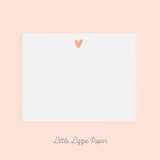 Heart Flat Note Card – Friendship Card – Flat 5.5 x 4.25 Note Card – Social Stationery