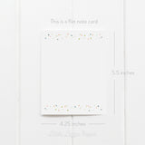 Colorful Dots Flat Note Card – Friendship Card – Flat 4.25 x 5.5 Note Card – Social Stationery
