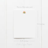 Rainbow Flat Note Card – Friendship Card – Flat 4.25 x 5.5 Note Card – Social Stationery