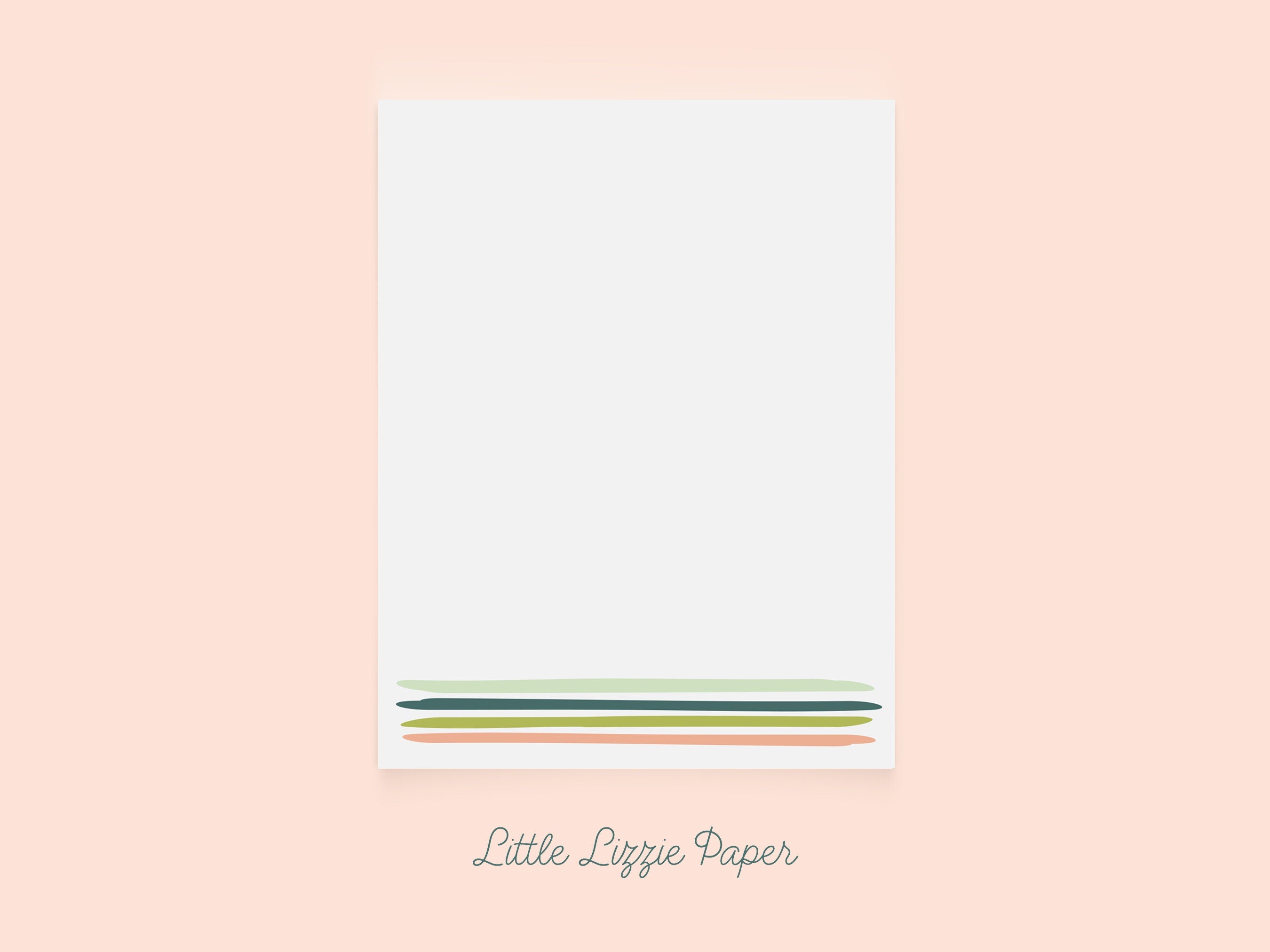 Colorful Lines Flat Note Card – Friendship Card – Flat 4.25 x 5.5 Note Card – Social Stationery