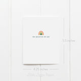 You Brighten My Day Card – Friendship Card – Folded 4.25 x 5.5 Greeting Card – Social Stationery