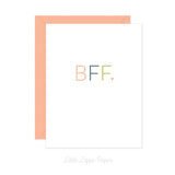Best Friend Card – Friendship Card – Folded 4.25 x 5.5 Greeting Card – Social Stationery