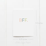 Best Friend Card – Friendship Card – Folded 4.25 x 5.5 Greeting Card – Social Stationery