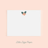 Flower Flat Note Card – Friendship Card – Flat 5.5 x 4.25 Note Card – Social Stationery