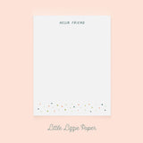 Hello Friend Flat Note Card – Friendship Card – Flat 4.25 x 5.5 Note Card – Social Stationery