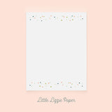Colorful Dots Flat Note Card – Friendship Card – Flat 4.25 x 5.5 Note Card – Social Stationery