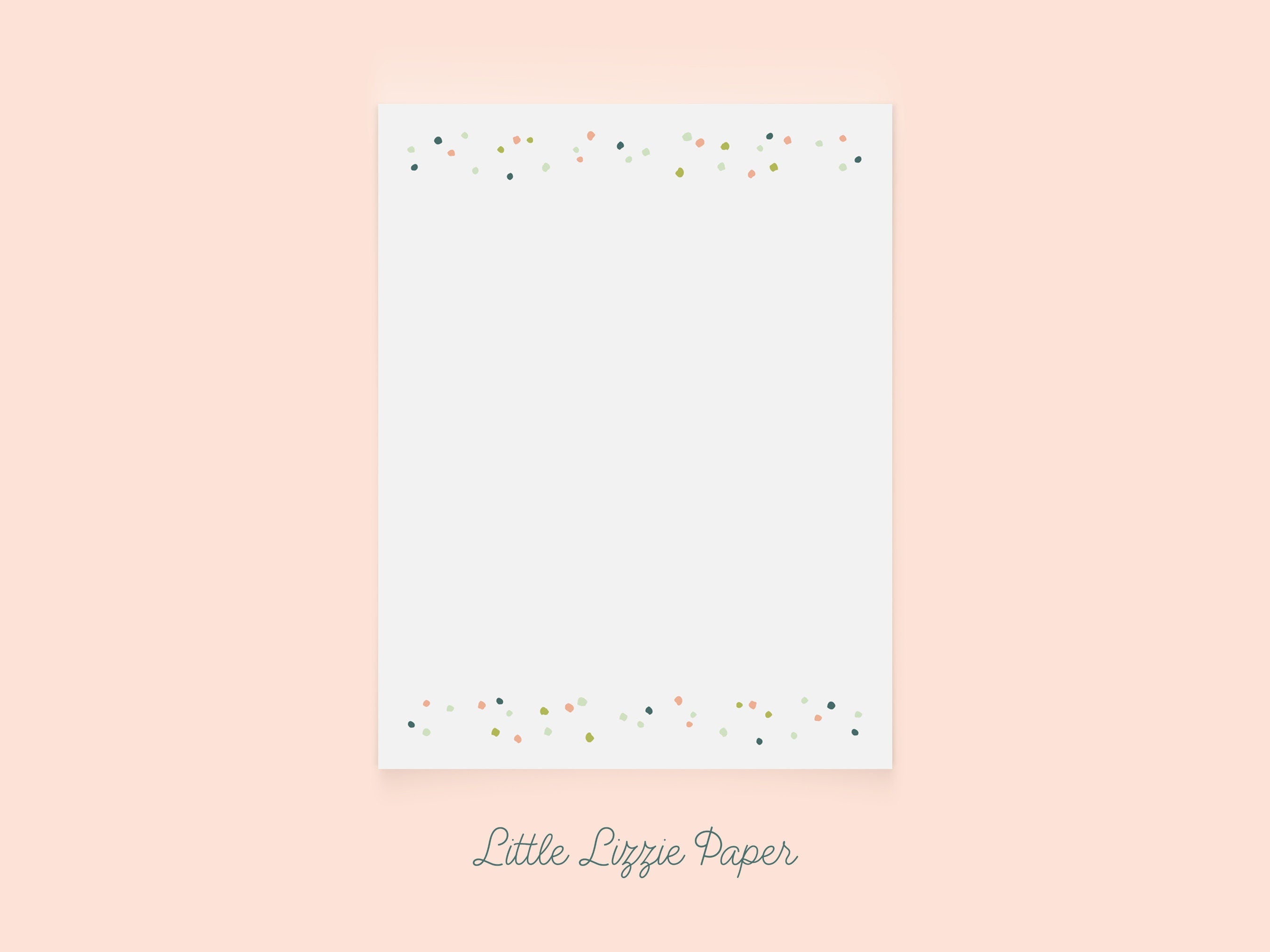 Colorful Dots Flat Note Card – Friendship Card – Flat 4.25 x 5.5 Note Card – Social Stationery