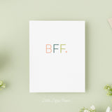 Best Friend Card – Friendship Card – Folded 4.25 x 5.5 Greeting Card – Social Stationery