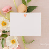 Heart Flat Note Card – Friendship Card – Flat 5.5 x 4.25 Note Card – Social Stationery