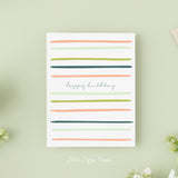 Happy Birthday Card – Friendship Card – Folded 4.25 x 5.5 Greeting Card – Social Stationery