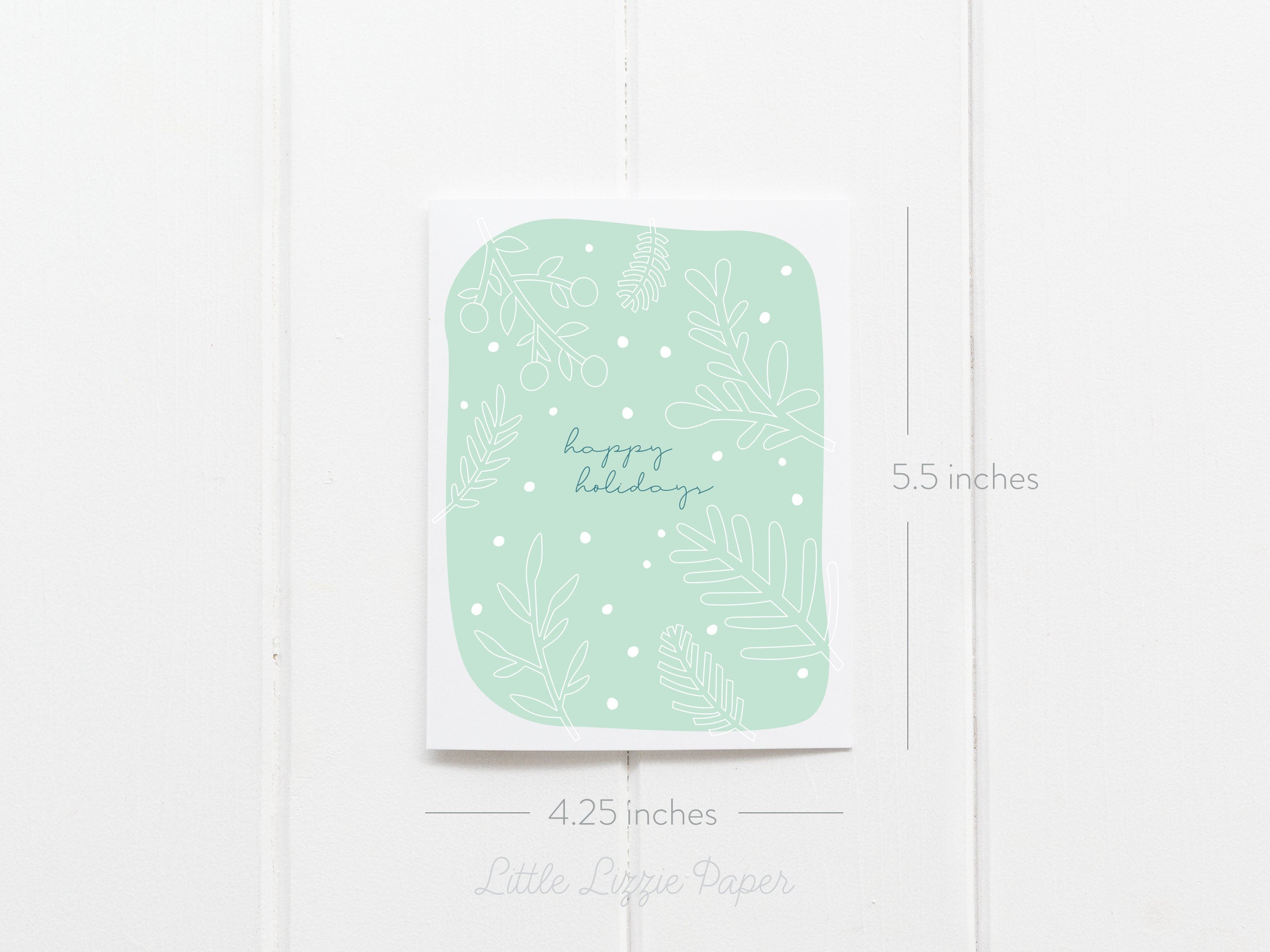 Happy Holidays Card – Christmas Card – Holiday Card – Folded A2 Greeting Card – Social Stationery