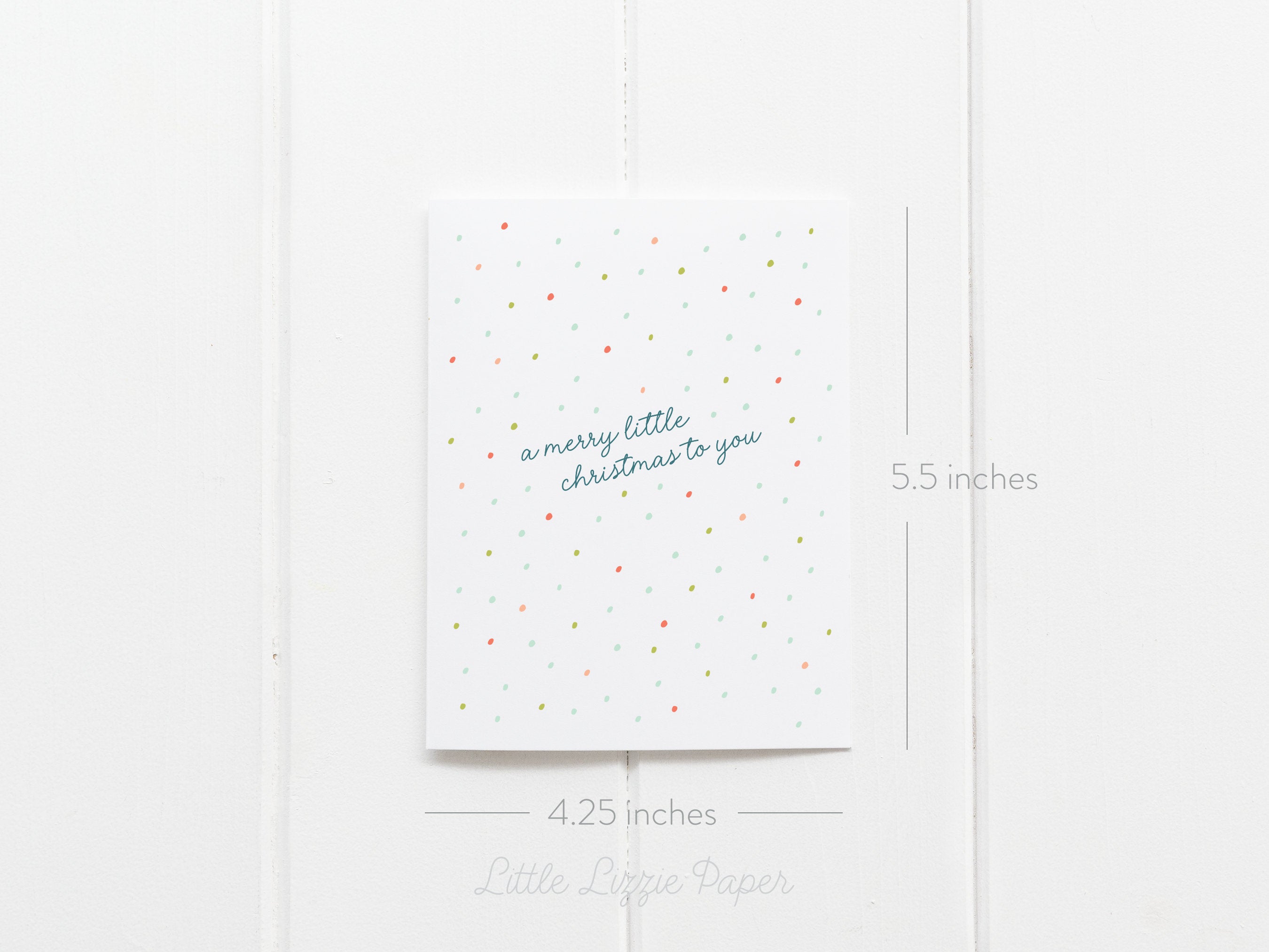 A Merry Little Christmas Card – Christmas Card – Holiday Card – Folded A2 Greeting Card – Social Stationery
