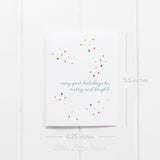Merry and Bright Holiday Card – Christmas Card – Holiday Card – Folded A2 Greeting Card – Social Stationery