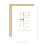 Ho Ho Ho Christmas Card – Christmas Card – Holiday Card – Folded A2 Greeting Card – Social Stationery