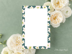 Teal Floral Notepad – 50-Sheet Tear-Off Notepad, 5.5 x 8.5 Notepad