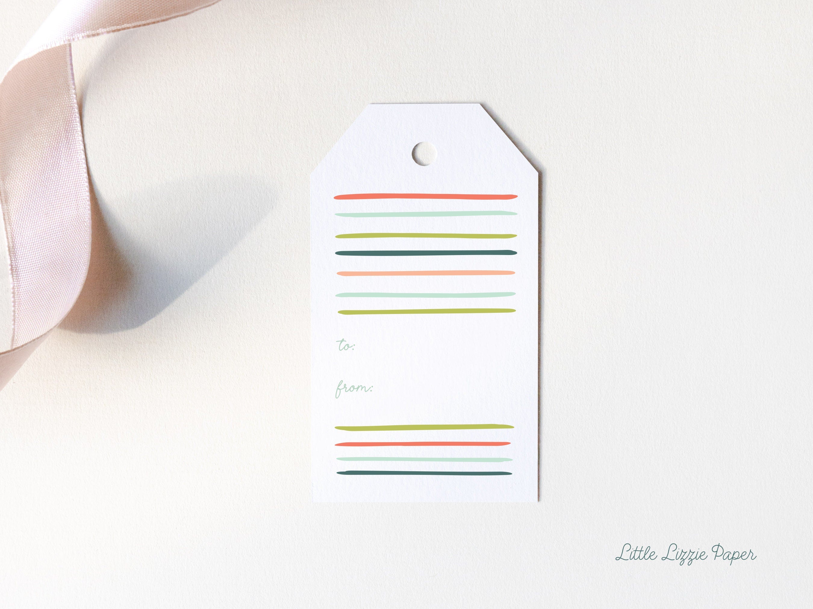 Festive Lines Gift Tags – Set of 8 Gift Tags – 2 x 3.5 Gift Tags – Birthday Gift Tags – Christmas Gift Tags – Holiday Gift Tags