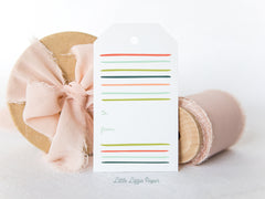 Festive Lines Gift Tags – Set of 8 Gift Tags – 2 x 3.5 Gift Tags – Birthday Gift Tags – Christmas Gift Tags – Holiday Gift Tags
