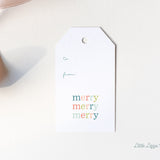 Merry Merry Merry Gift Tags – Set of 8 Gift Tags – Christmas Gift Tags – Holiday Gift Tags