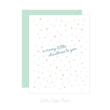 A Merry Little Christmas Card – Christmas Card – Holiday Card – Folded A2 Greeting Card – Social Stationery