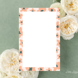 Blush Floral Notepad – 50-Sheet Tear-Off Notepad, 5.5 x 8.5 Notepad
