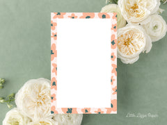 Blush Floral Notepad – 50-Sheet Tear-Off Notepad, 5.5 x 8.5 Notepad