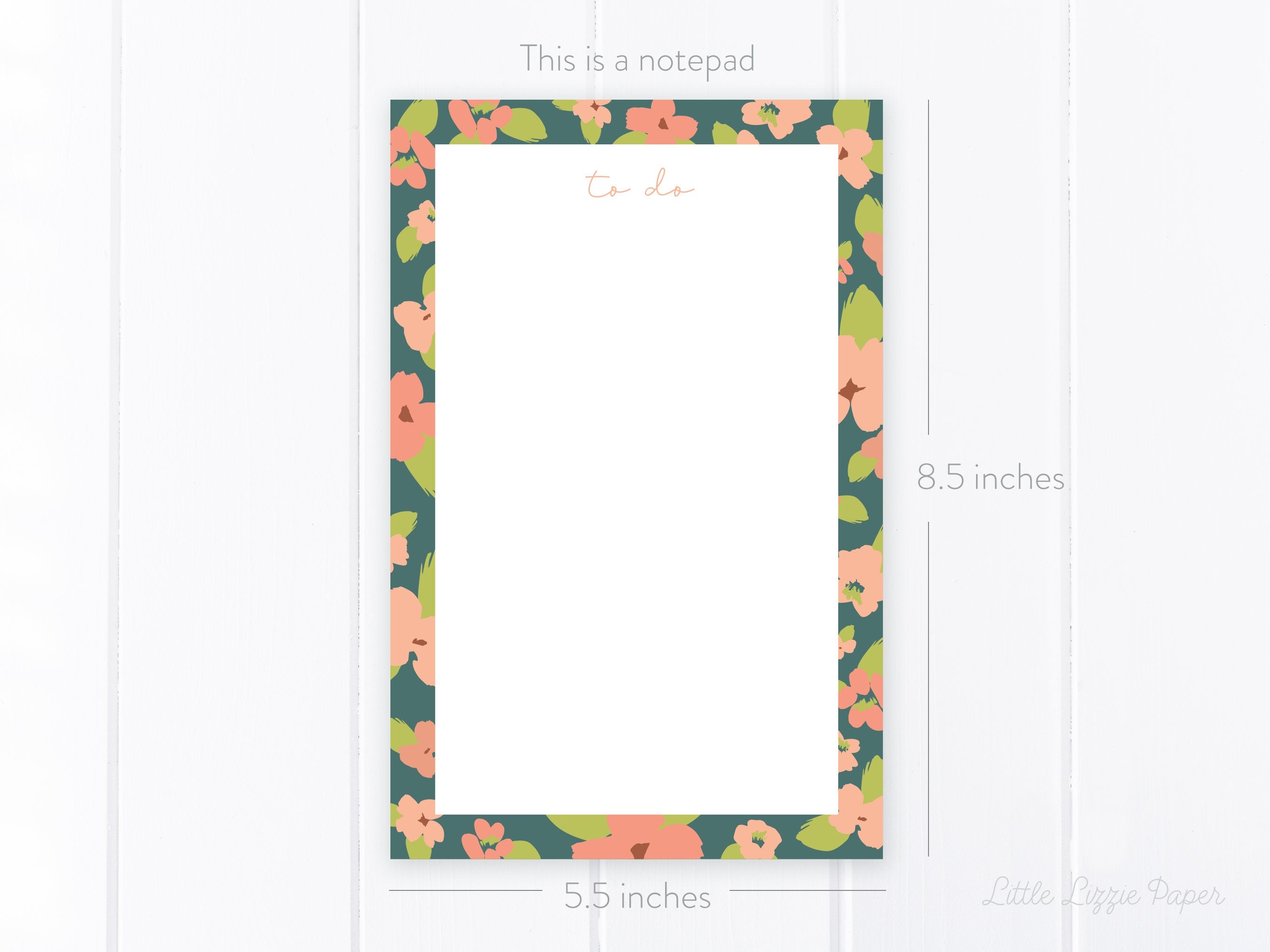 Notepad Bundle – Floral To Do and Sounds Like a Plan Notepads – 50-Sheet Tear-Off Notepads, 5.5 x 8.5 Notepad, 4.25 x 5.5 Notepad