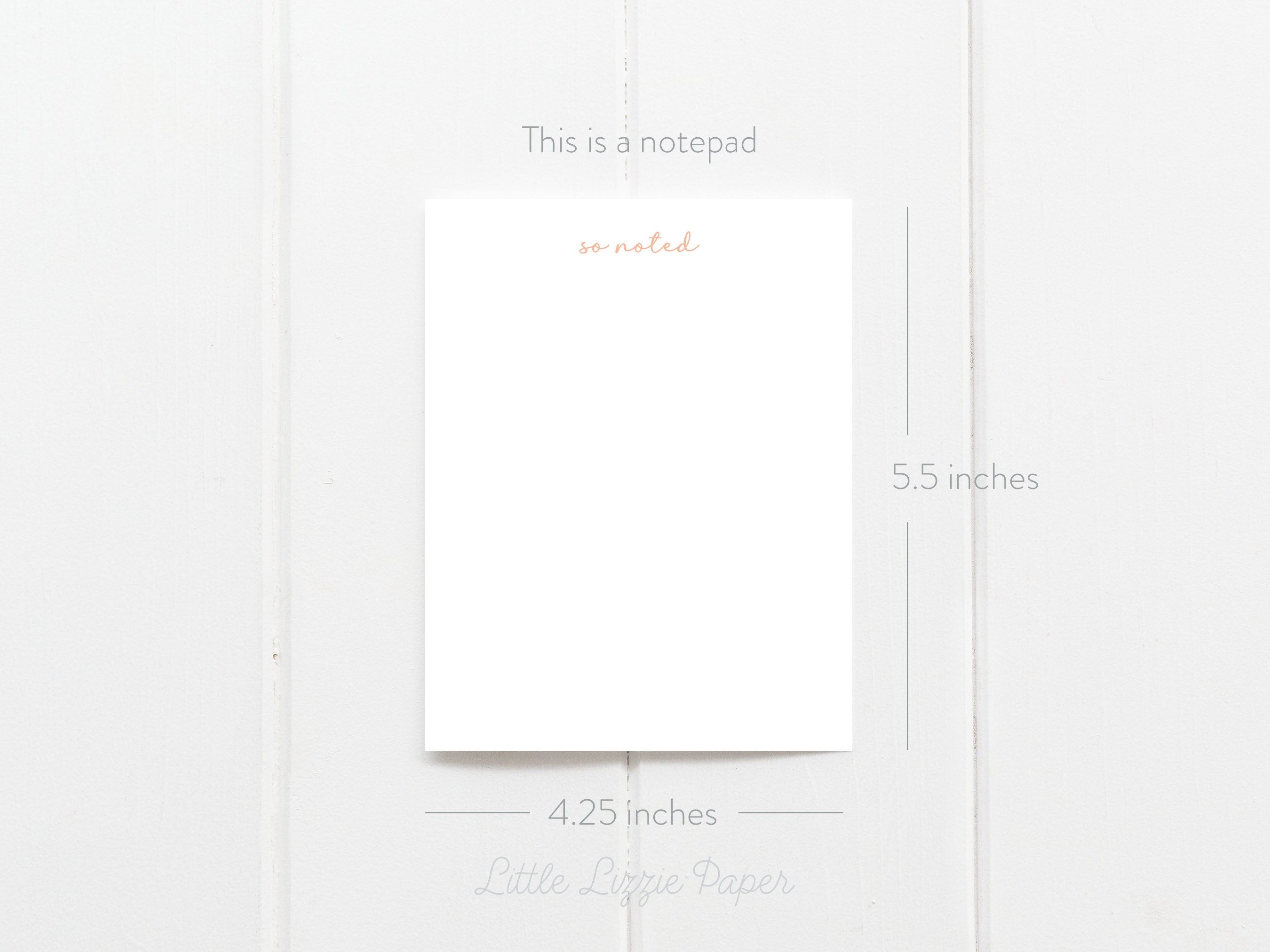 So Noted Notepad – 50-Sheet Tear-Off Notepad, 4.25 x 5.5 Notepad