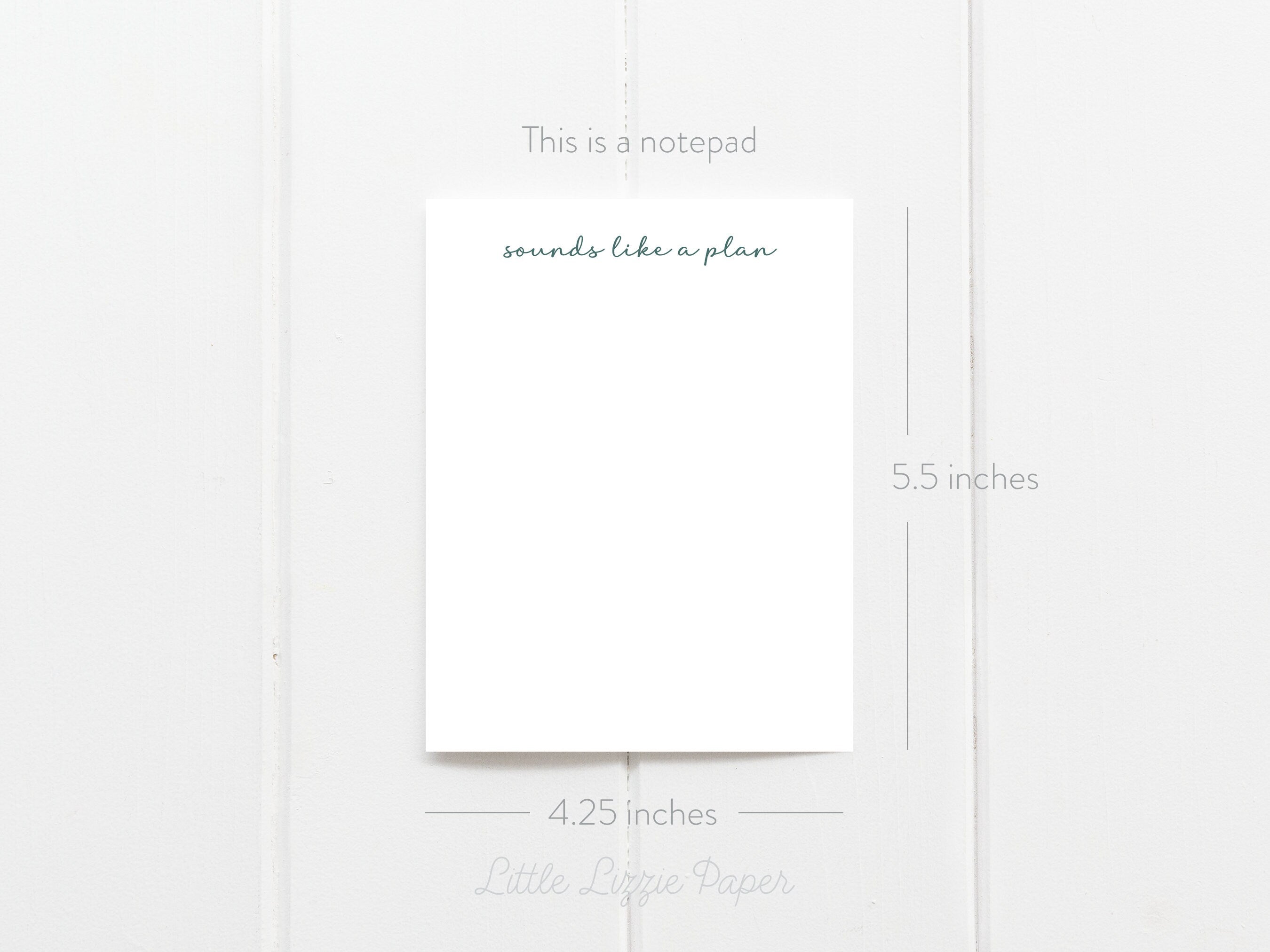 Sounds Like a Plan Notepad – 50-Sheet Tear-Off Notepad, 4.25 x 5.5 Notepad