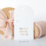 Merry Merry Merry Gift Tags – Set of 8 Gift Tags – Christmas Gift Tags – Holiday Gift Tags