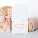 Nice List Gift Tags – Set of 8 Gift Tags – Christmas Gift Tags – Holiday Gift Tags