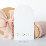 XOXO Gift Tags – Set of 8 Gift Tags – 2 x 3.5 Gift Tags – Birthday Gift Tags – Valentine Gift Tags – Holiday Gift Tags