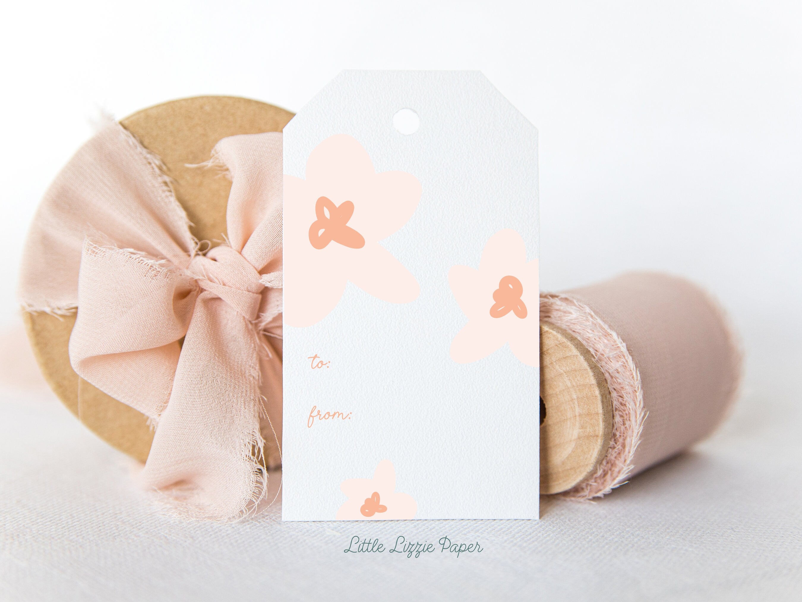 Pink Floral Gift Tags – Set of 8 Gift Tags – 2 x 3.5 Gift Tags – Birthday Gift Tags – Holiday Gift Tags