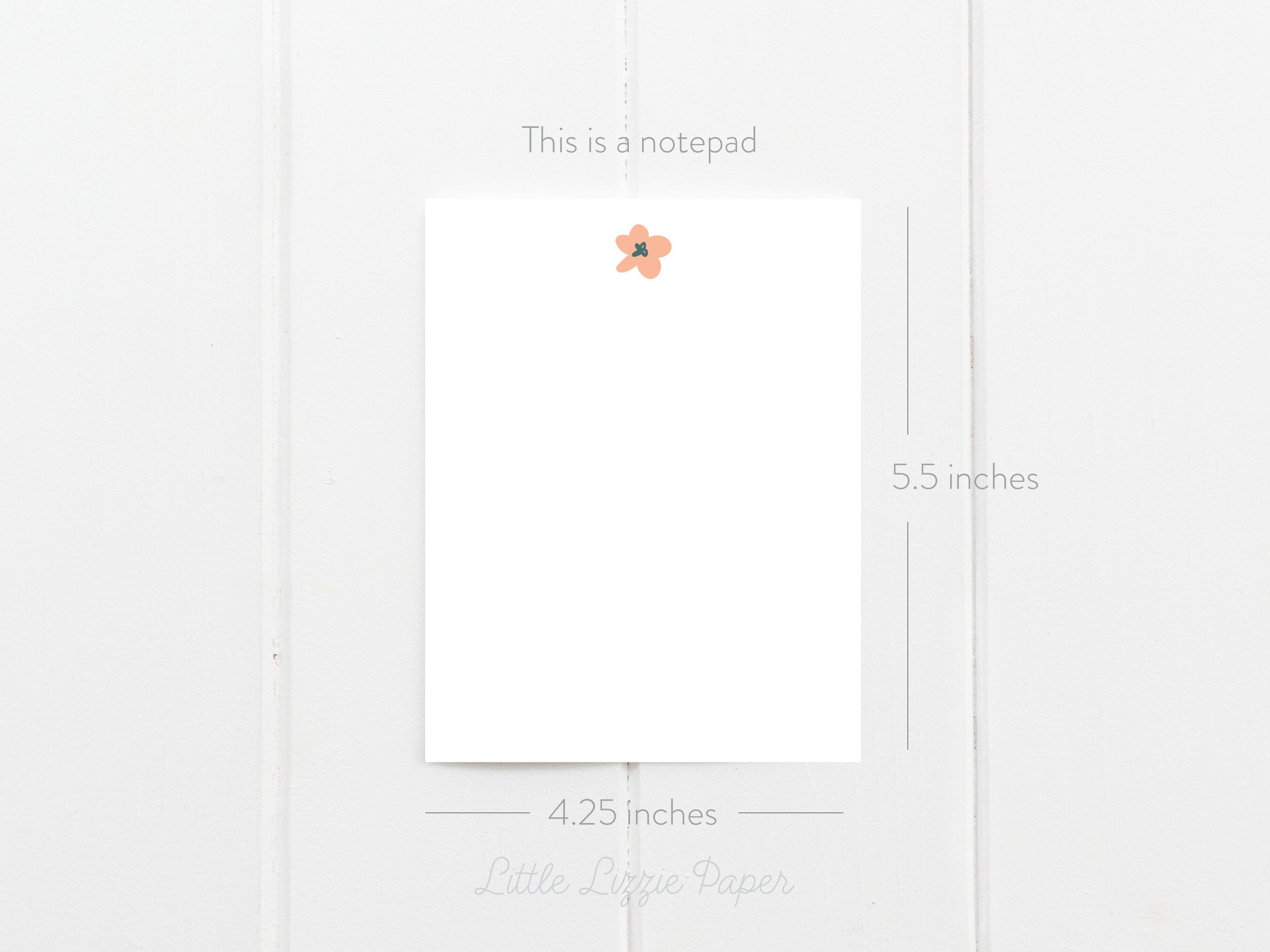 Flower Notepad – 50-Sheet Tear-Off Notepad, 4.25 x 5.5 Notepad