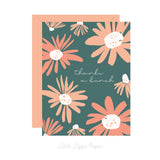 Thanks a Bunch Card – Friendship Card – Folded 4.25 x 5.5 Greeting Card – Social Stationery