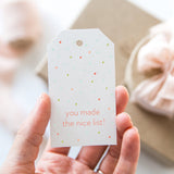Nice List Gift Tags – Set of 8 Gift Tags – Christmas Gift Tags – Holiday Gift Tags