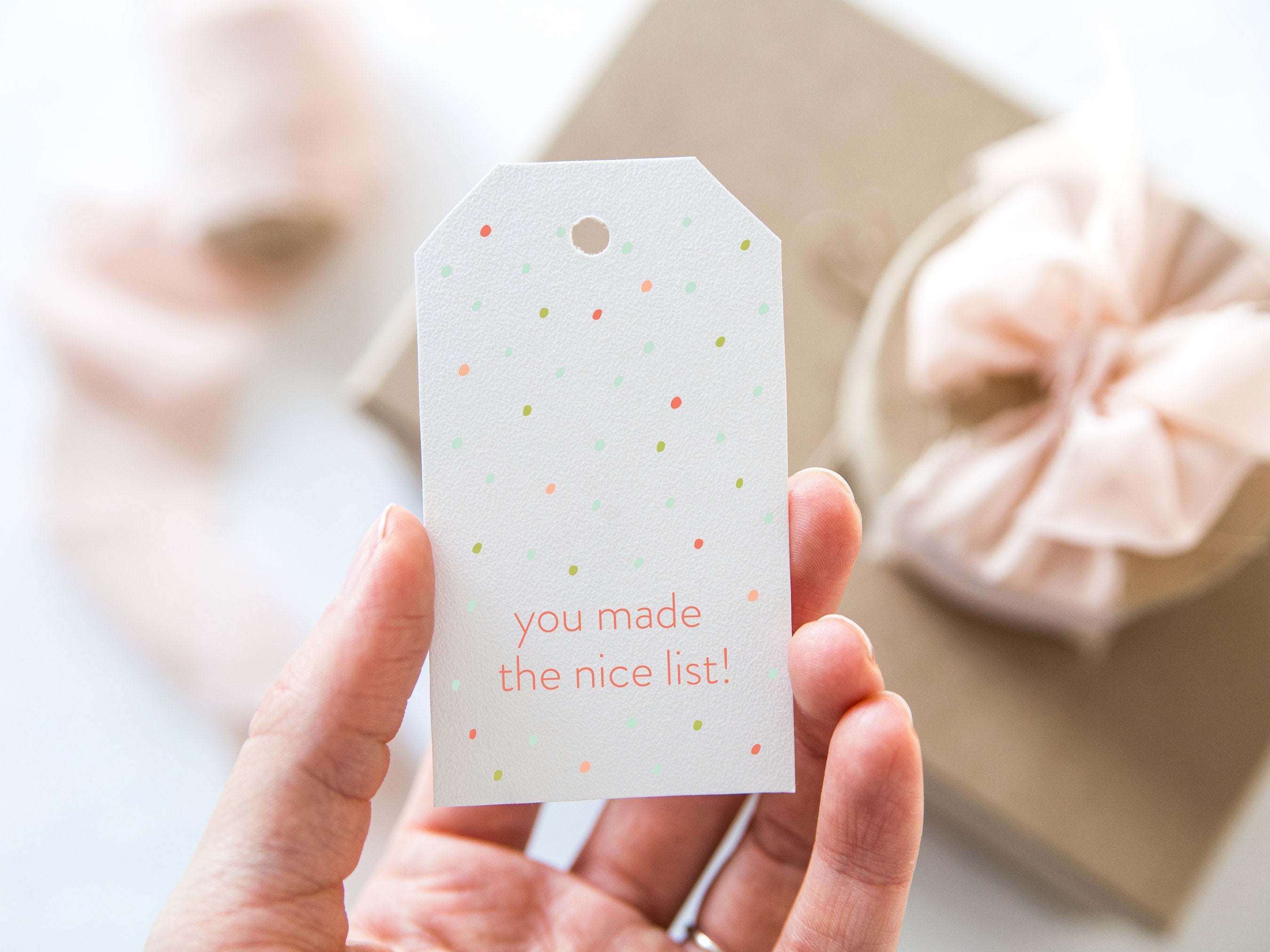 Nice List Gift Tags – Set of 8 Gift Tags – Christmas Gift Tags – Holiday Gift Tags