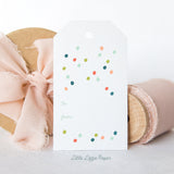 Festive Dots Gift Tags – Set of 8 Gift Tags – 2 x 3.5 Gift Tags – Birthday Gift Tags – Christmas Gift Tags – Holiday Gift Tags