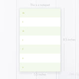 Weekly Color Block Notepad – 50-Sheet Tear-Off Notepad, 5.5 x 8.5 Notepad