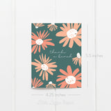 Thanks a Bunch Card – Friendship Card – Folded 4.25 x 5.5 Greeting Card – Social Stationery