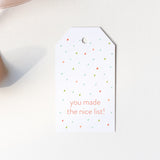 Nice List Gift Tags – Set of 8 Gift Tags – Christmas Gift Tags – Holiday Gift Tags