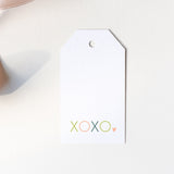 XOXO Gift Tags – Set of 8 Gift Tags – 2 x 3.5 Gift Tags – Birthday Gift Tags – Valentine Gift Tags – Holiday Gift Tags