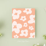 Pink Floral Card - Thank You Card – Birthday Card – Folded 4.25 x 5.5 Greeting Card – Social Stationery