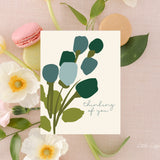 Thinking of You Card – Floral Card – Sympathy Card – Folded 4.25 x 5.5 Greeting Card – Social Stationery