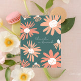 Thanks a Bunch Card – Friendship Card – Folded 4.25 x 5.5 Greeting Card – Social Stationery