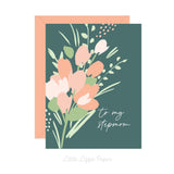 Stepmom Floral Card – Mother's Day Card – Birthday Card– Folded 4.25 x 5.5 Greeting Card – Social Stationery