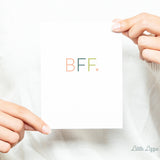 Best Friend Card – Friendship Card – Folded 4.25 x 5.5 Greeting Card – Social Stationery