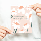 Wishing You the Best of Birthdays Card – Birthday Card – Friendship Card – Folded 4.25 x 5.5 Greeting Card – Social Stationery